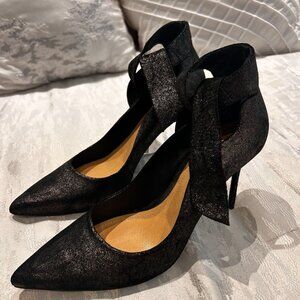 SCHUTZ REVOLVE PRINCESA ACAMURCADO/METALIZADO Size 9B Color Metallic Black